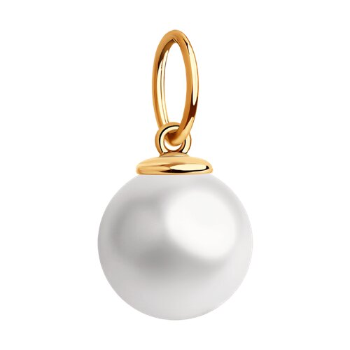 793132 - Подвеска золотая пробы 585 с жемчугом