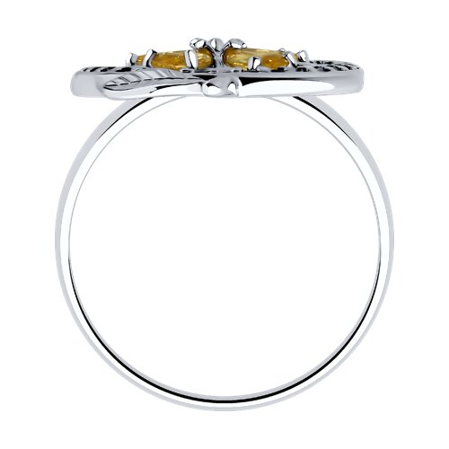 94014213 - Кольцо из серебра с фианитами