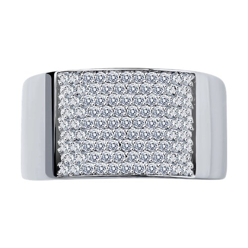 1012189-3 - Кольцо из белого золота с бриллиантами