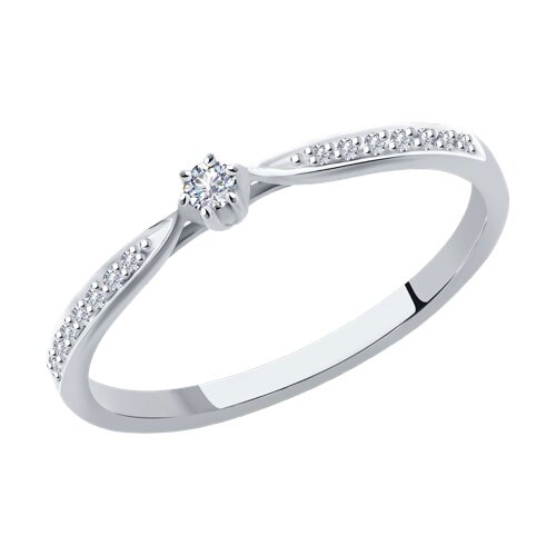 1012094 - Кольцо из белого золота с бриллиантами