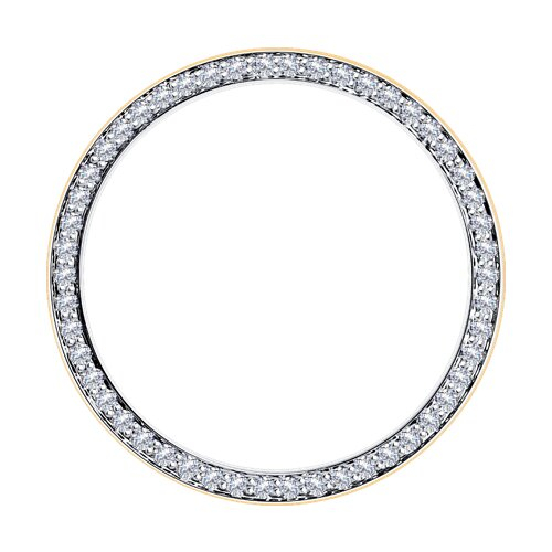 1114131-01 - Обручальное кольцо из комбинированного золота с бриллиантами