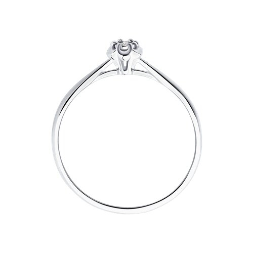 1011966 - Кольцо из белого золота с бриллиантом