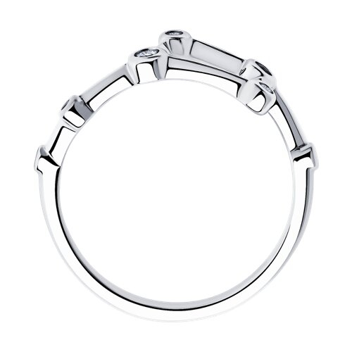 94013060 - Кольцо из серебра с фианитами