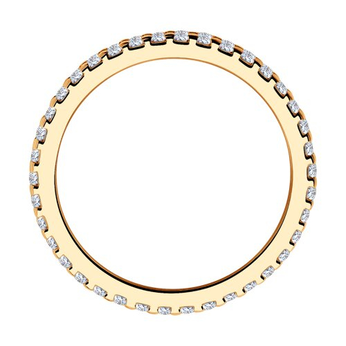 93010150 - Кольцо из золочёного серебра с фианитами