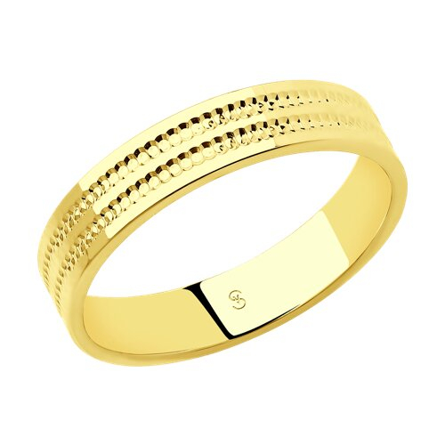 111205 - Обручальное кольцо из желтого золота