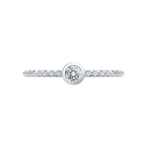 94010629 - Помолвочное кольцо из серебра с фианитами