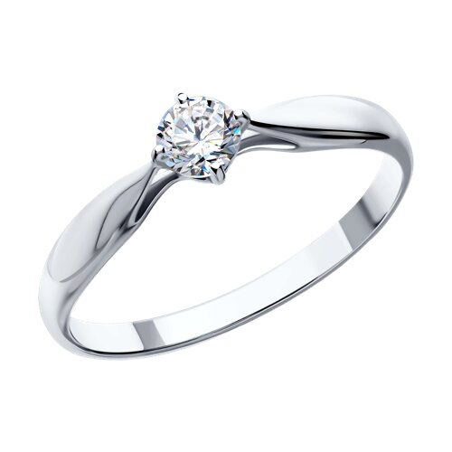 1011501 - Помолвочное кольцо из белого золота с бриллиантом