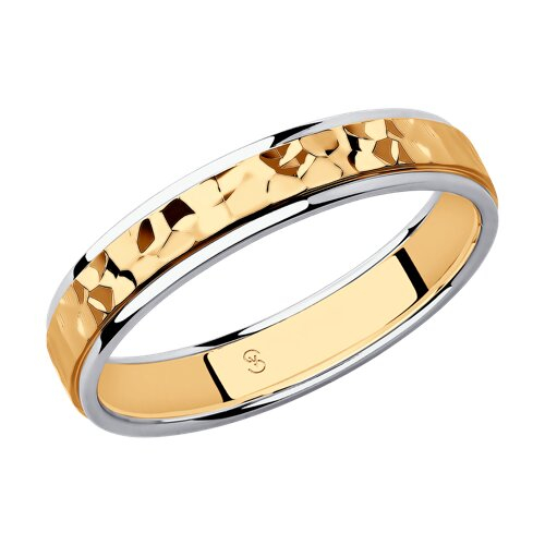 114110-11 - Обручальное кольцо из комбинированного золота