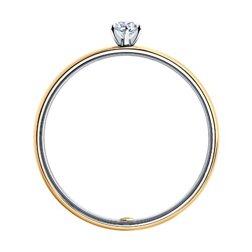 1014004-01 - Кольцо из комбинированного золота с бриллиантами