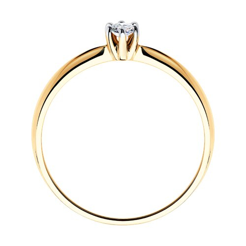 1011918 - Кольцо из золота с бриллиантом