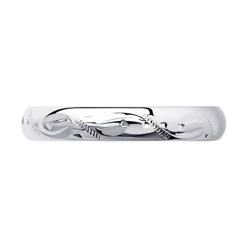94110015 - Обручальное кольцо из серебра с гравировкой
