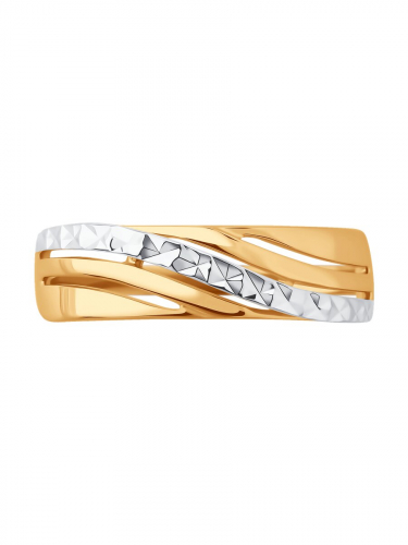018575 - Кольцо из золота с алмазной гранью