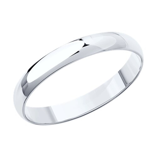 110063 - Гладкое обручальное кольцо из белого золота