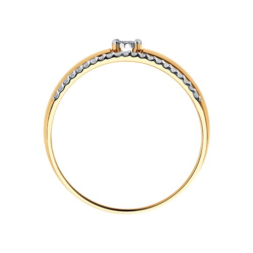 1012013 - Кольцо из комбинированного золота с бриллиантами
