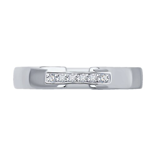 1110217-3 - Обручальное кольцо из белого золота с бриллиантами