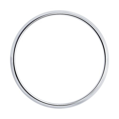 110063 - Гладкое обручальное кольцо из белого золота