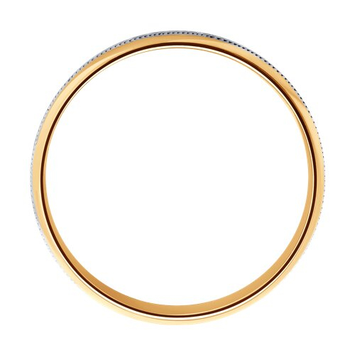 93110008 - Обручальное кольцо из золочёного серебра с гравировкой