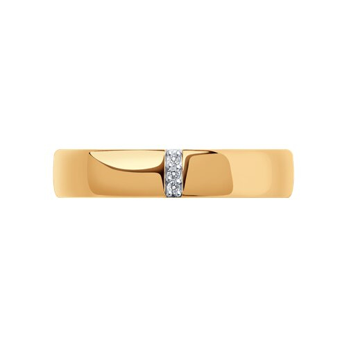 017797 - Обручальное кольцо из золота с фианитами