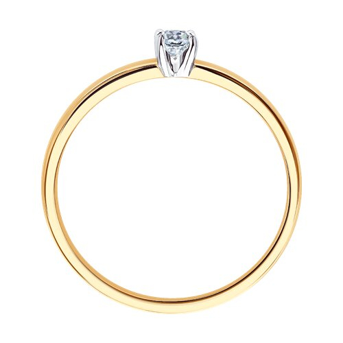 1011909 - Кольцо из золота с бриллиантом