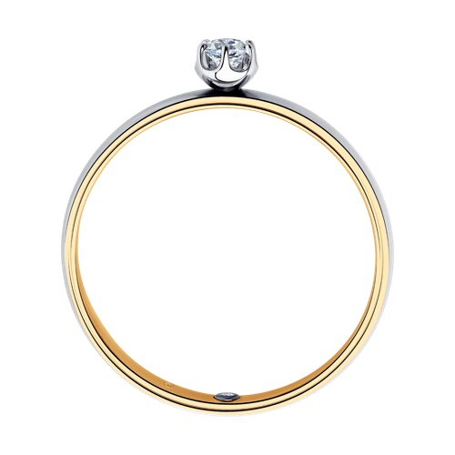 1014113-01 - Кольцо из комбинированного золота с бриллиантами