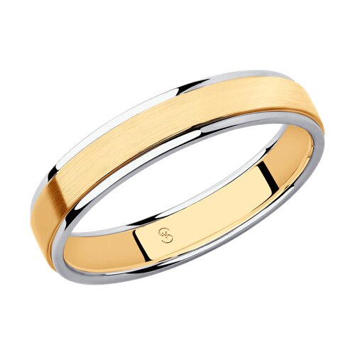 114110-02 - Обручальное кольцо из комбинированного золота