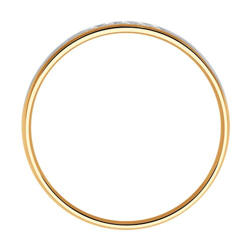 1110155 - Обручальное кольцо из комбинированного золота с бриллиантами
