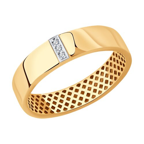 1110202 - Обручальное кольцо из золота с бриллиантами