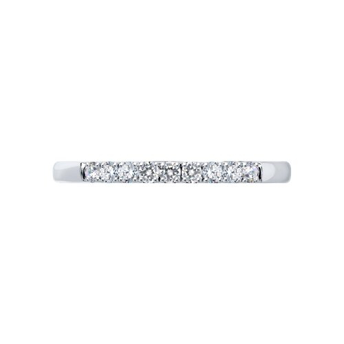 1112257-01 - Обручальное кольцо из белого золота с бриллиантами