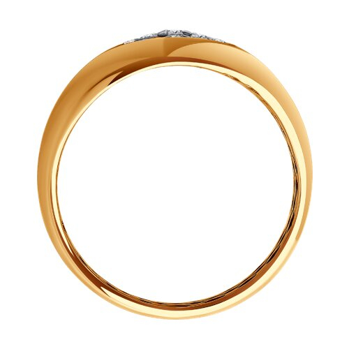 019384 - Кольцо из золота с фианитами