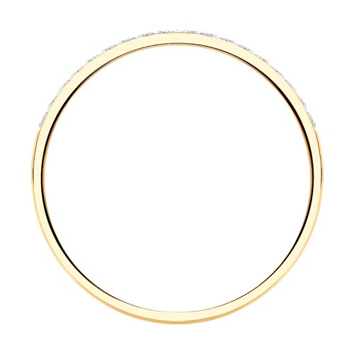 017151 - Кольцо из золота с фианитами