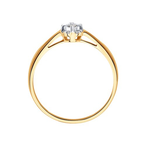 1011760 - Кольцо из комбинированного золота с бриллиантами