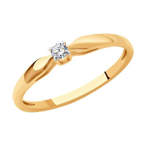 1011362 - Помолвочное кольцо из золота с бриллиантом