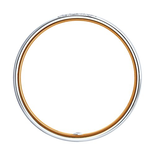 1114180-01 - Обручальное кольцо из комбинированного золота с бриллиантами