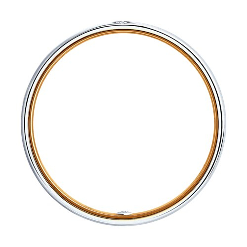 1114006-01 - Обручальное кольцо из комбинированного золота с бриллиантами
