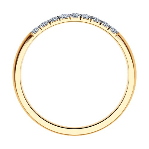1111256-01 - Обручальное кольцо из золота с бриллиантами
