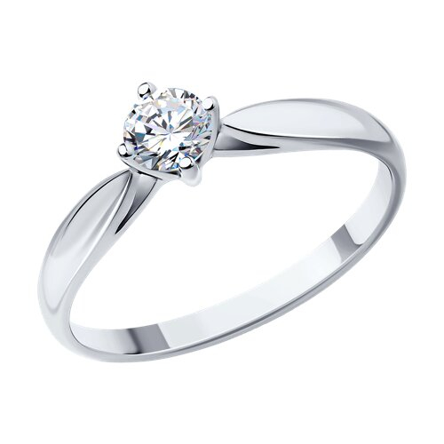 1010139 - Помолвочное кольцо из белого золота с бриллиантом