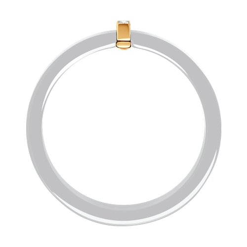 6015116 - Кольцо из золота с бриллиантами и керамическими вставками