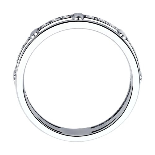 1110205-3 - Обручальное кольцо из белого золота с бриллиантами
