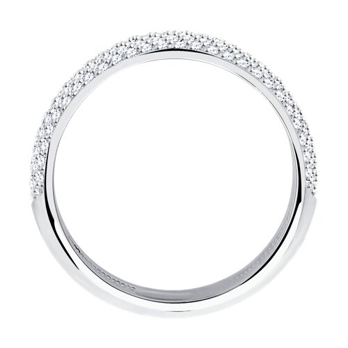 1010256 - Кольцо из белого золота с бриллиантами