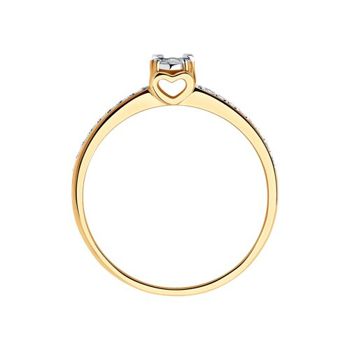 1012010 - Кольцо из комбинированного золота с бриллиантами