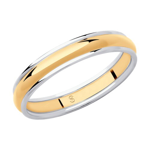 114102-01 - Обручальное кольцо из комбинированного золота