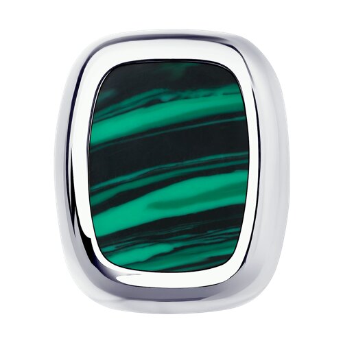 83010081 - Кольцо из серебра с малахитом