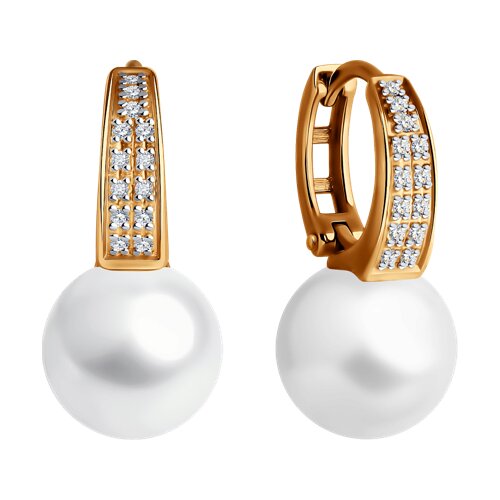 79-20065 - Серьги золотые пробы 585 с жемчугом