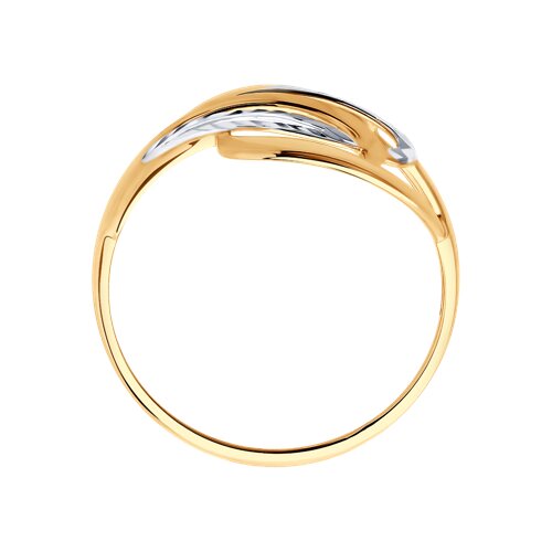 017264 - Кольцо из золота с алмазной гранью