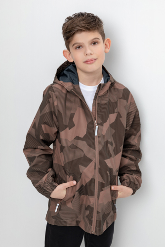 ВК 30118/н/1 УЗГ (серо-коричневый, геометрический камуфляж) Куртка детская