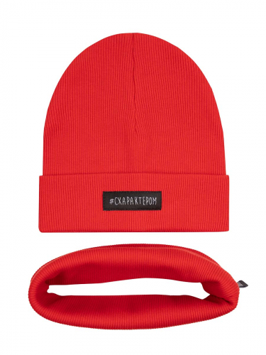 13-176U (красный) Комплект (шапка, снуд)
