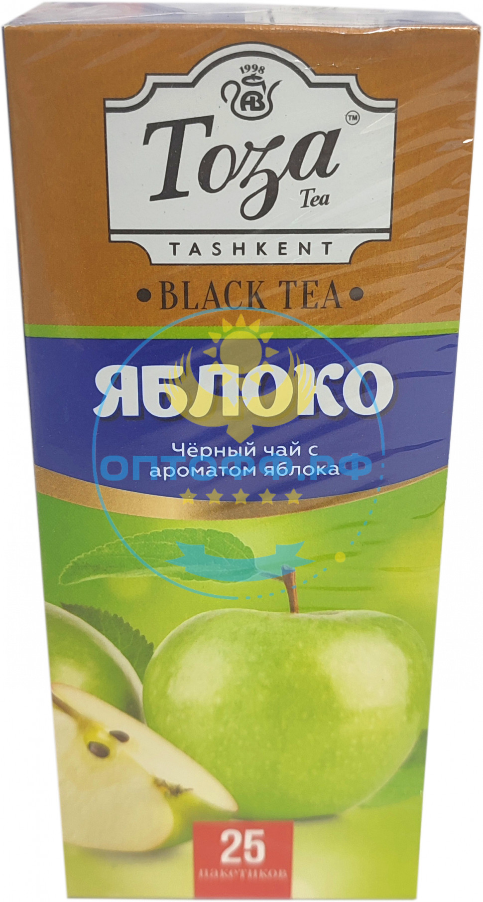 Чай Тоза черный с ароматом яблока 25 пакетиков (кор*24)