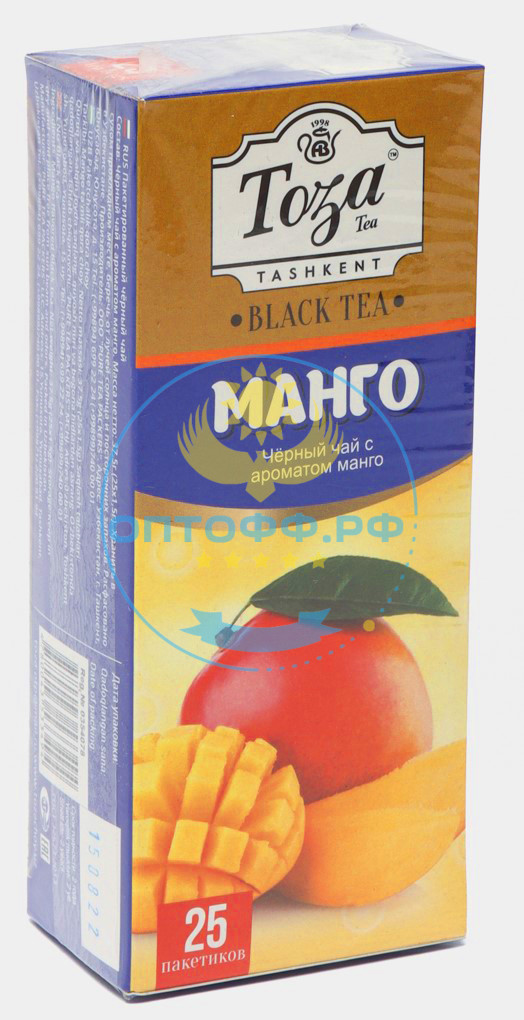 Чай Тоза черный с ароматом манго 25 пакетиков (кор*24)