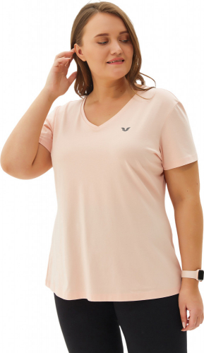 Футболка женская Bilcee Plus Size Women's V-Neck T-Shirt, Bilcee