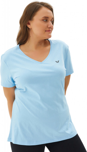 Футболка женская Bilcee Plus Size Women's V-Neck T-Shirt, Bilcee
